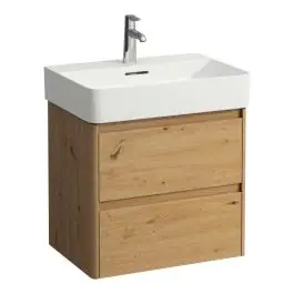Akció | Laufen Base 2.0 szekrény 57x40x51.5 cm mosdókagyló alá akasztható tölgy H4113721082671