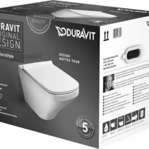 Duravit Durastyle öblítőperem nélküli fali wc-szett, lecsapódásmentes ülőkével - Szuper akció